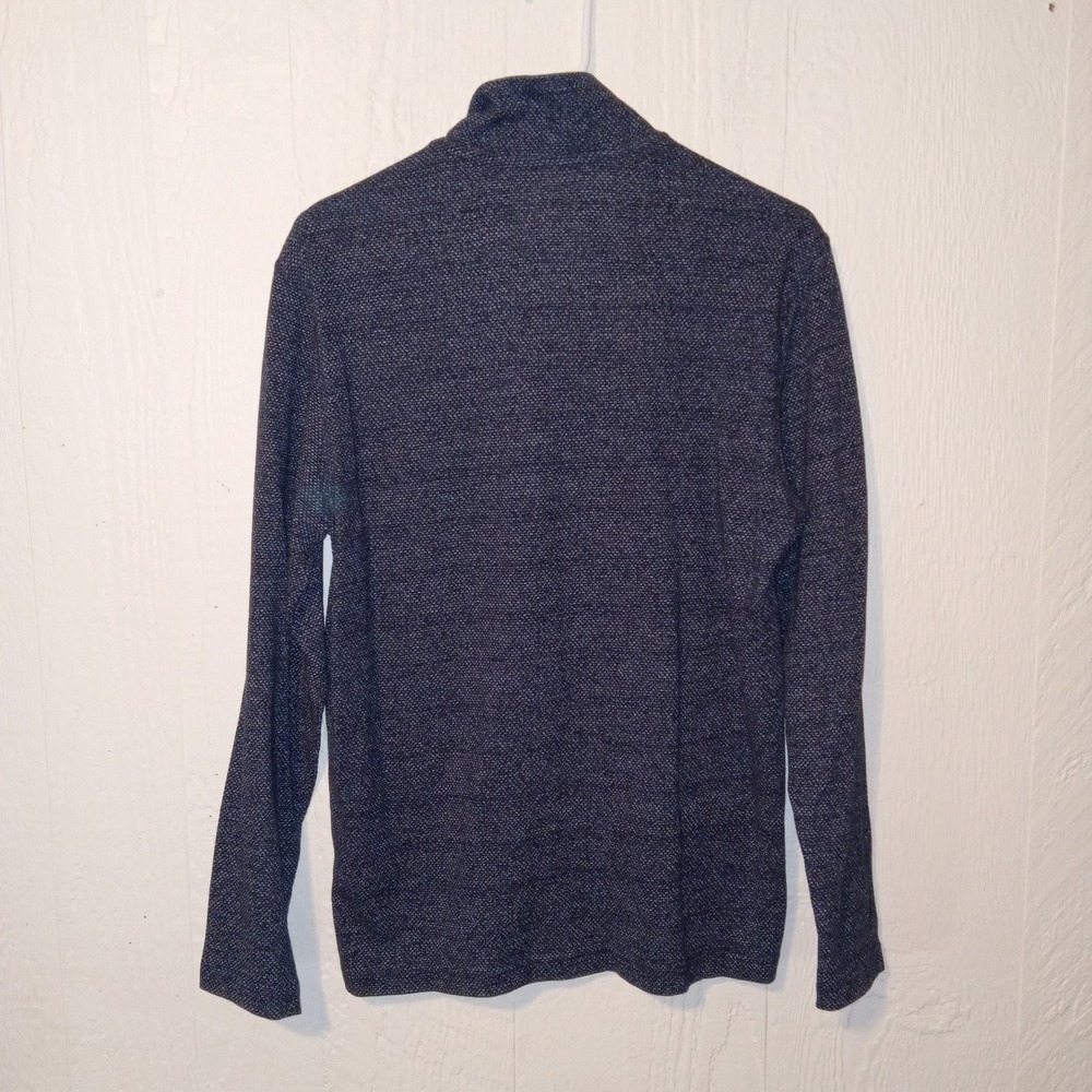 Claiborne Pullover Sweater Mens S Navy Blue 1/4 Zip Textured Knit - Picture 5 of 9